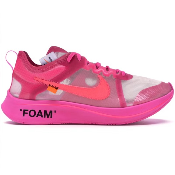 Off-White X Nike Zoom Fly “The 10” Athletic Pink Sneakers - Picture 1 of 8